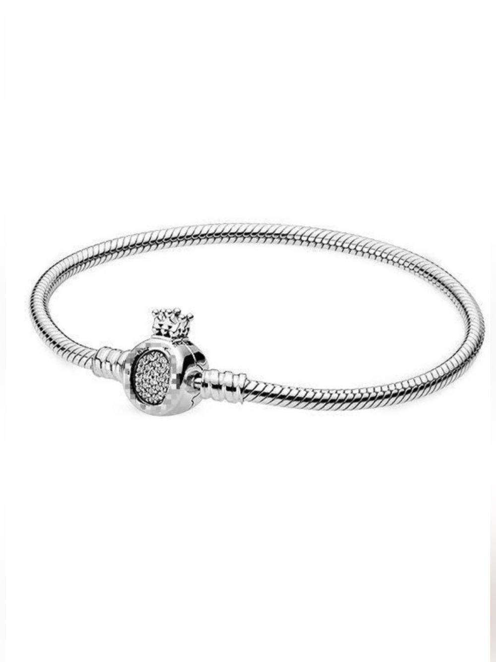 NWT Pandora Moments Crown CZ Charm Bracelet, 925, XS